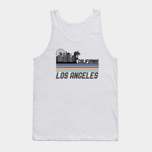 Retro Los Angeles Skyline Vintage 70s 80s Los Angeles LA Tank Top